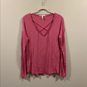 Pink long sleeve top
